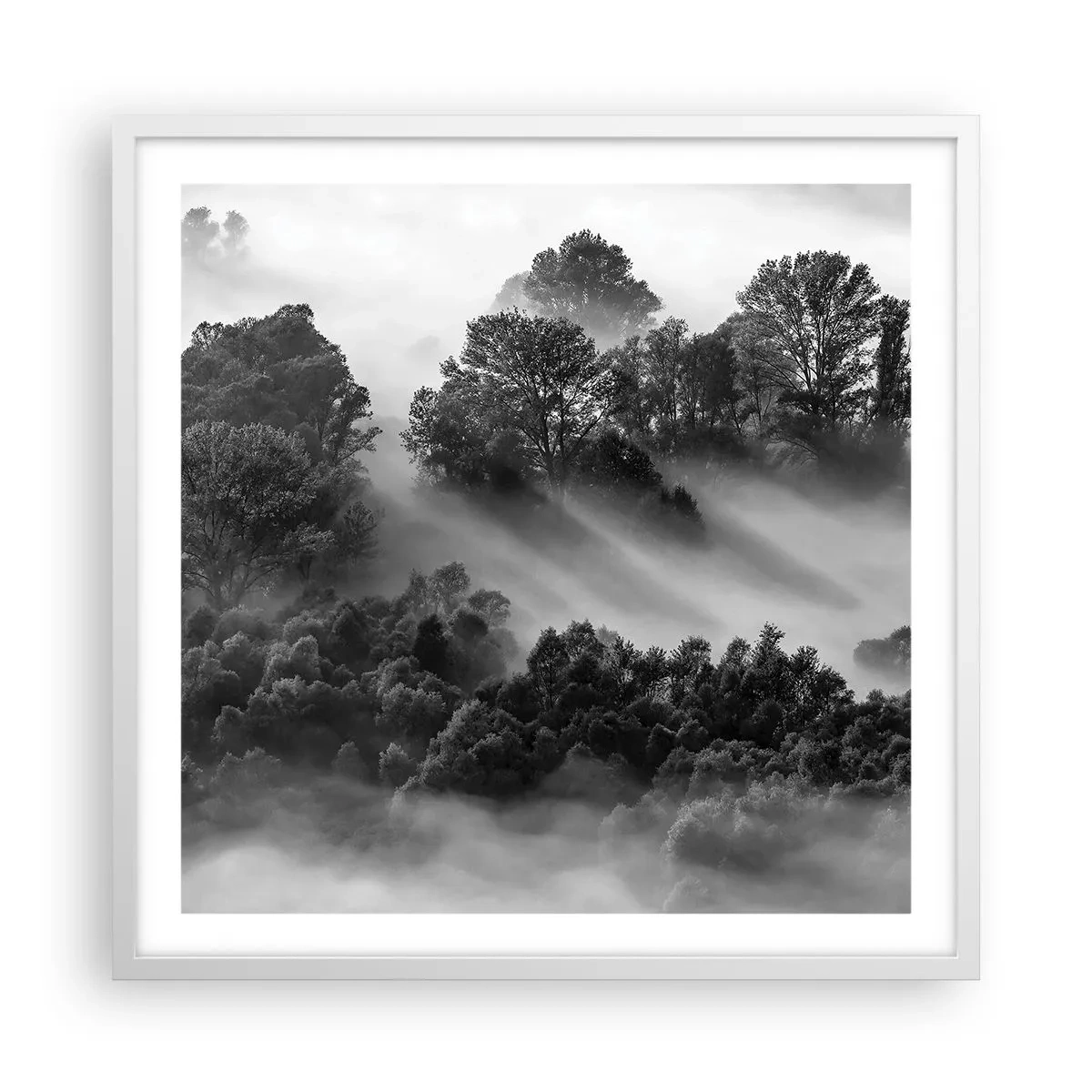 Plakat i hvid ramme - At vågne fra søvnen - 60x60 cm
