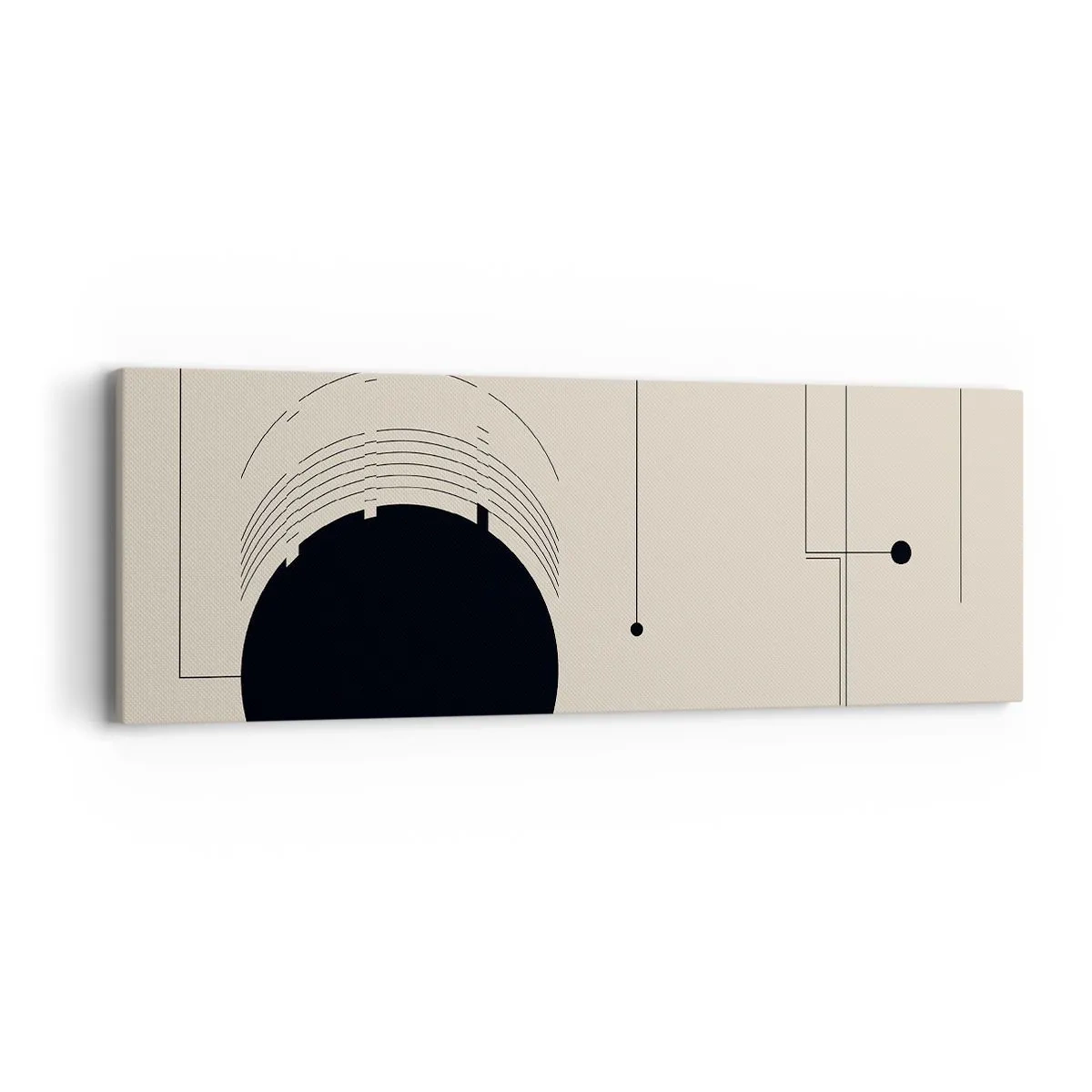 Lærredstryk - Billede på lærred - Fjedrende og dynamisk komposition - 90x30 cm