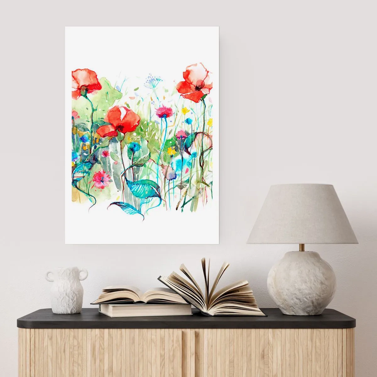 Plakat - En blomstrende eng i maj - 70x100 cm