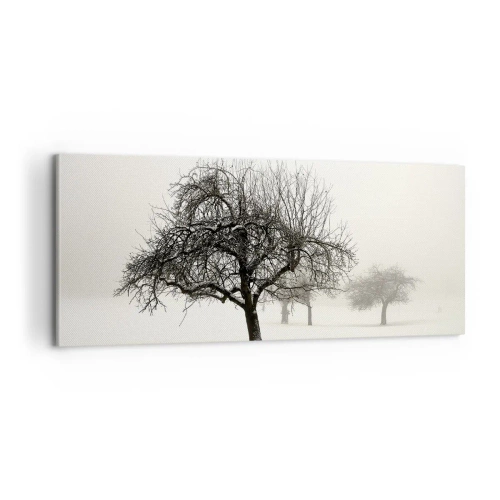 Lærredstryk - Billede på lærred - Vintersøvn - 100x40 cm