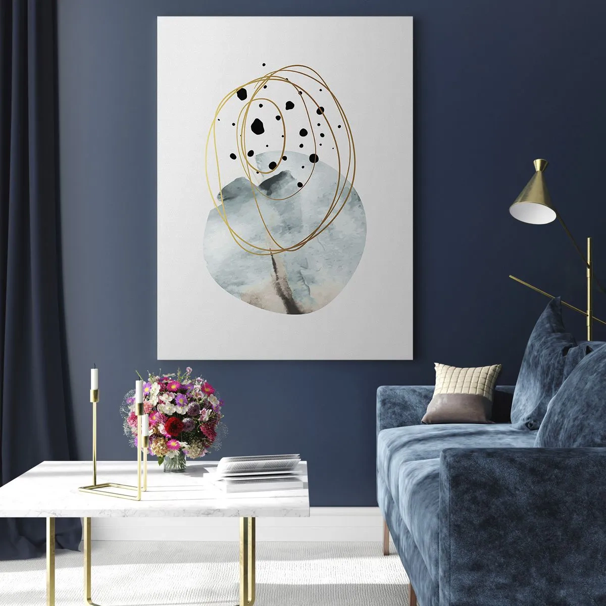 Billede på glas - I rummets favntag - 50x70 cm