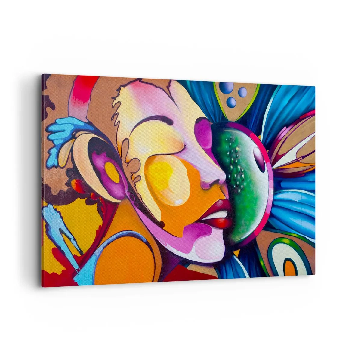 Lærredstryk - Billede på lærred - Berør med farve - 120x80 cm