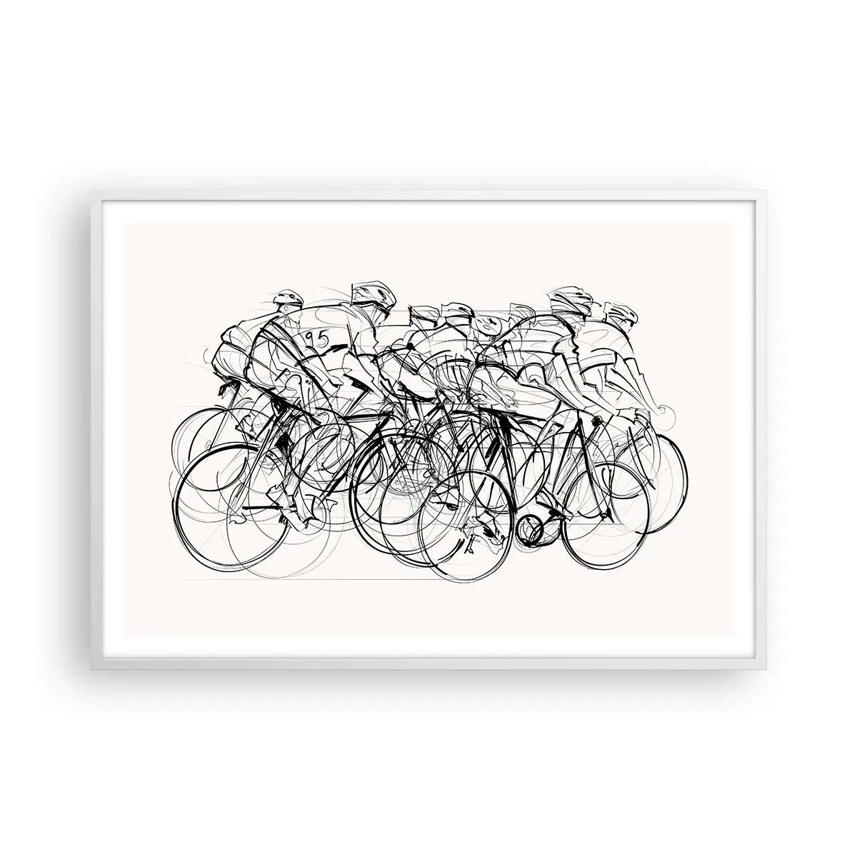 Plakat i hvid ramme - Sammen i et team - 100x70 cm