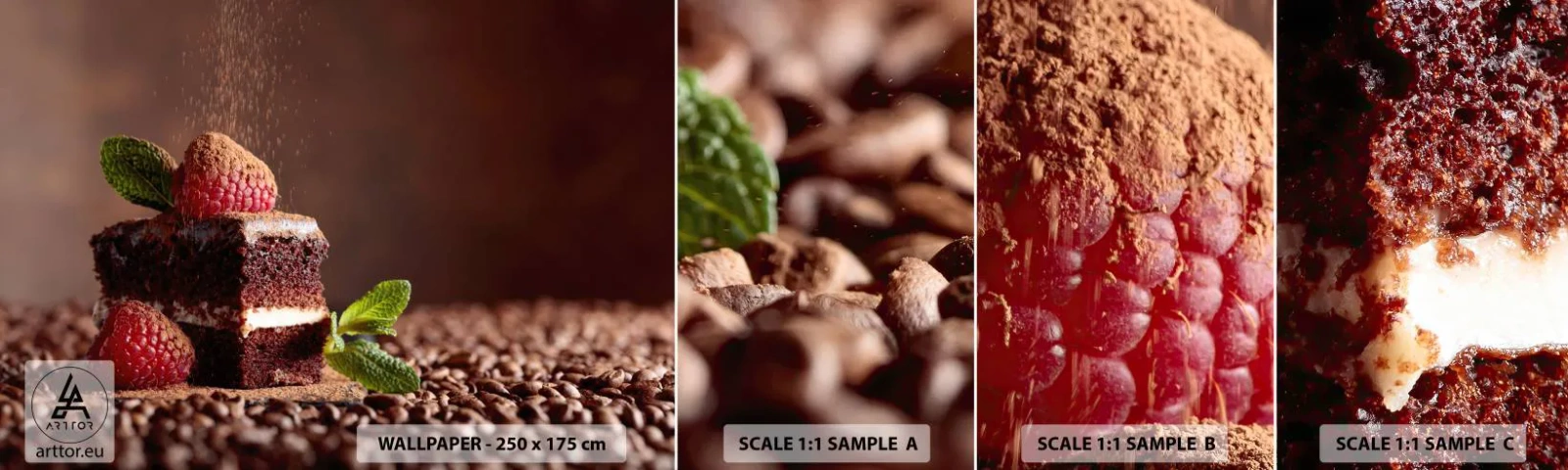 Prøve Fototapet Selvklæbende Deluxe Sticker - Livet er sødt - Kage, Køkken, Gastronomi - 100x30 cm