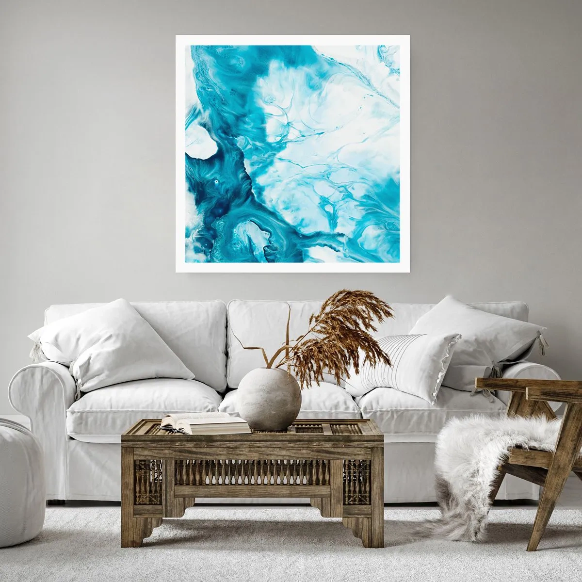 Plakat - Blå koncert - 60x60 cm
