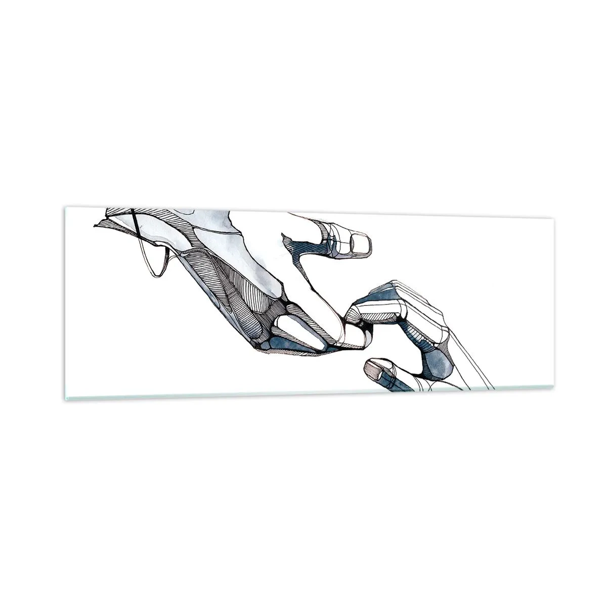 Billede på glas - En god gestus - 90x30 cm