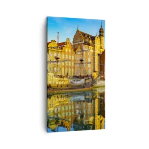 Lærredstryk - Billede på lærred - Et spejlbillede af fortiden - 45x80 cm