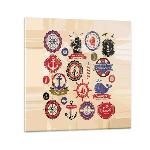 Billede på glas - Sejlsportsbroderskab - 30x30 cm