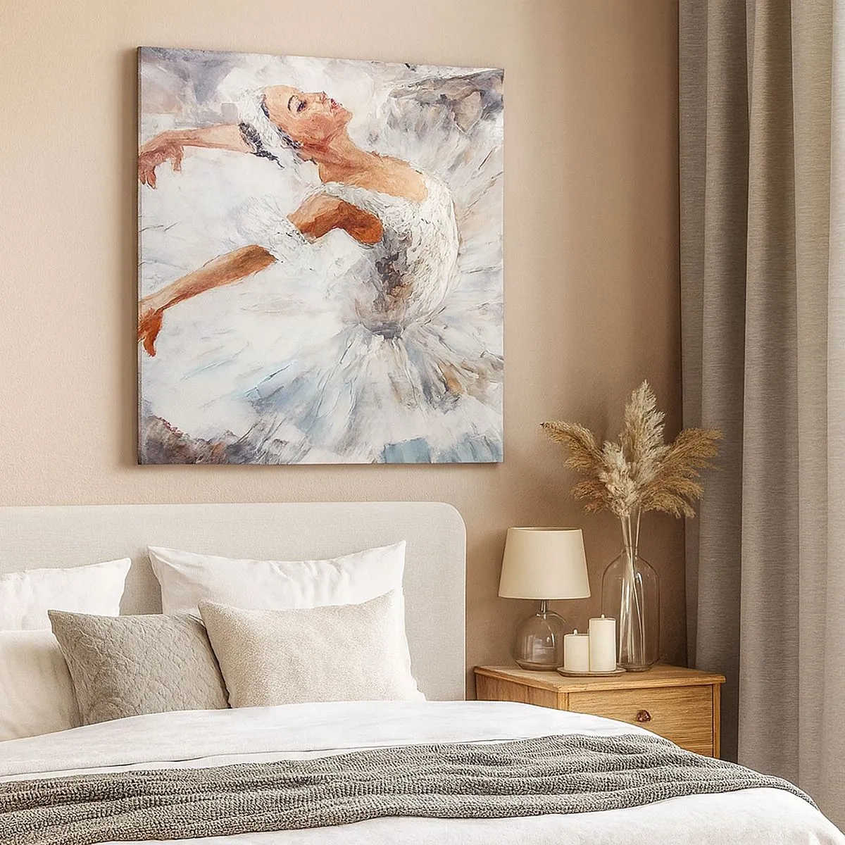 Lærredstryk - Billede på lærred - Blød og let som tyl - 30x30 cm