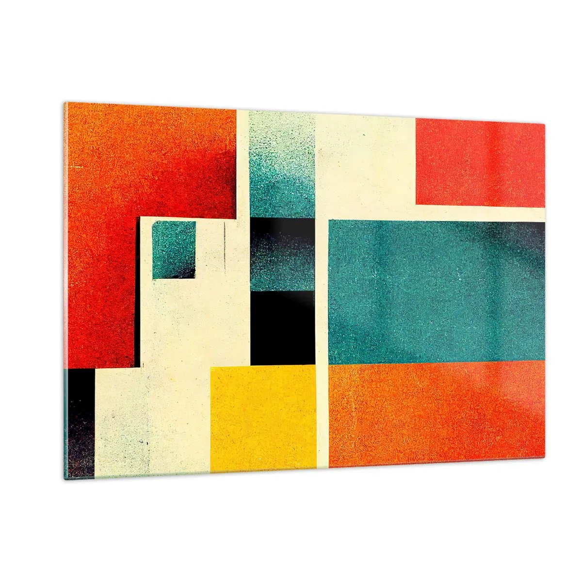 Billede på glas - Geometrisk abstraktion - god energi - 120x80 cm