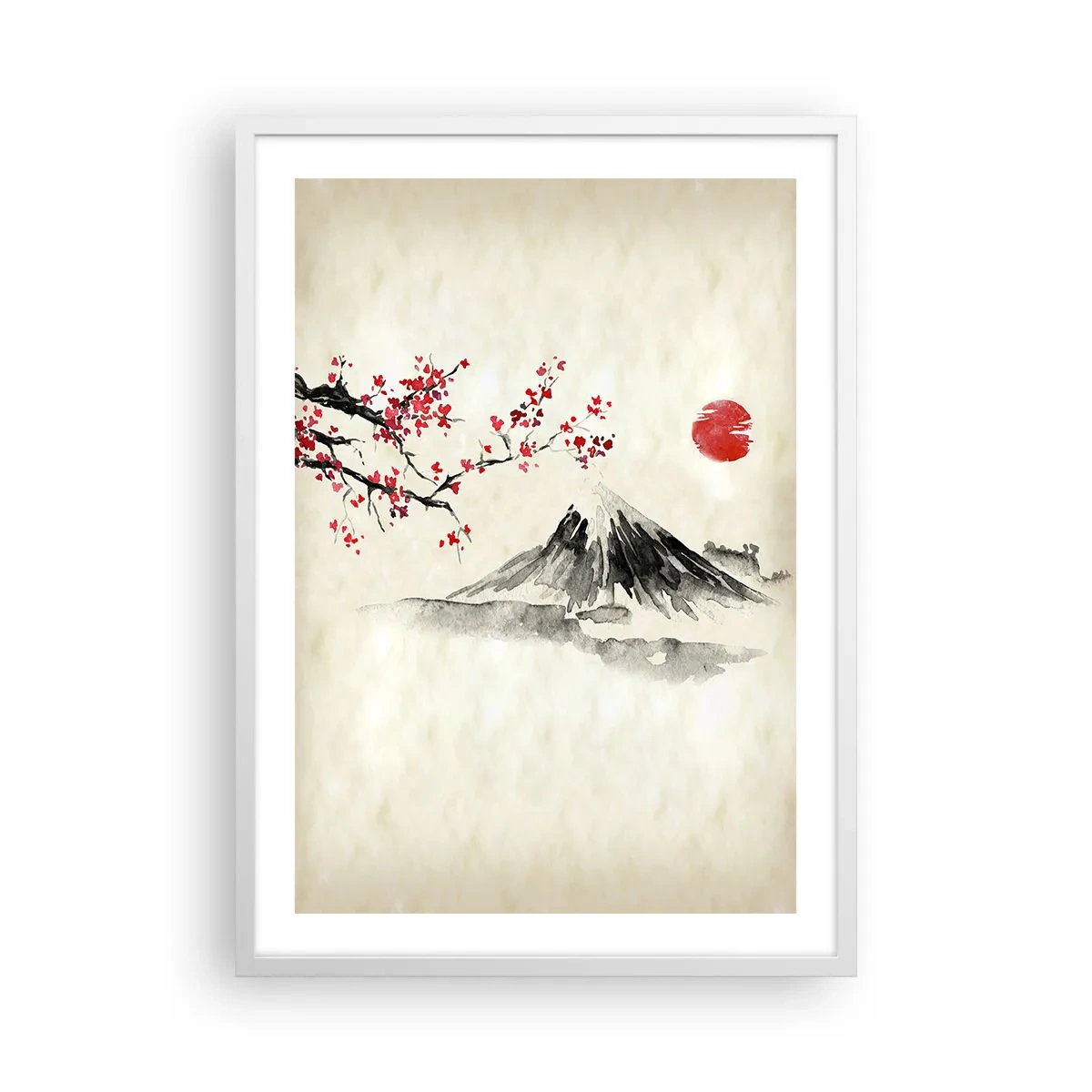 Plakat i hvid ramme - Bliv forelsket i Japan - 50x70 cm