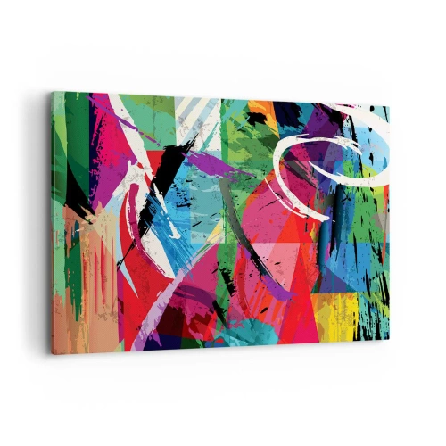 Lærredstryk - Billede på lærred - Hurtig, livlig og hoppende - 100x70 cm