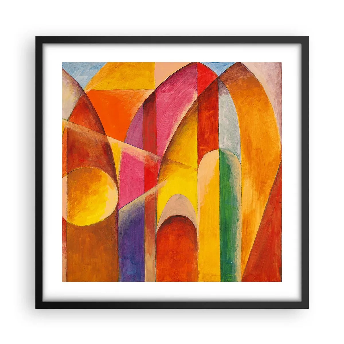 Plakat i sort ramme - Solens katedral - 50x50 cm
