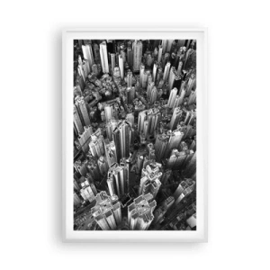 Plakat i hvid ramme - Stadig højere og højere - 61x91 cm