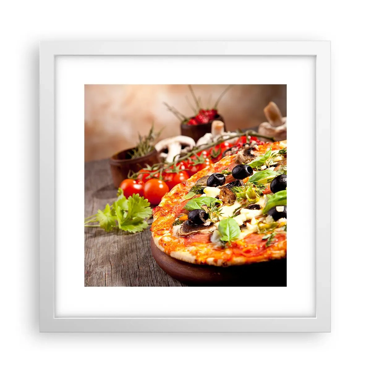 Plakat i hvid ramme - Af tellurholdige bestanddele - 30x30 cm