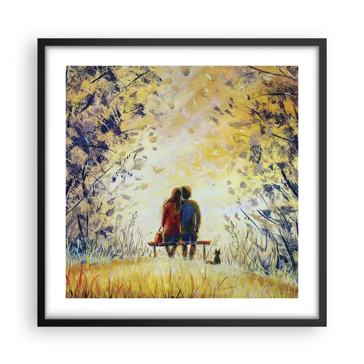 Plakat i sort ramme - Et magisk øjeblik - 50x50 cm