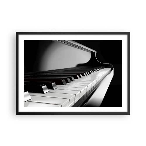 Plakat i sort ramme - Harmoni af former og farver - 70x50 cm
