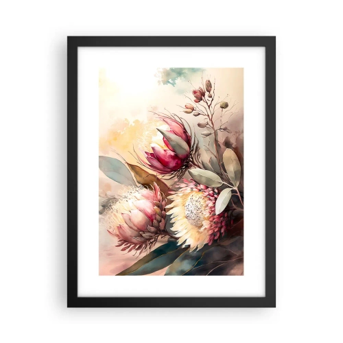 Plakat i sort ramme - I profil og en face - 30x40 cm