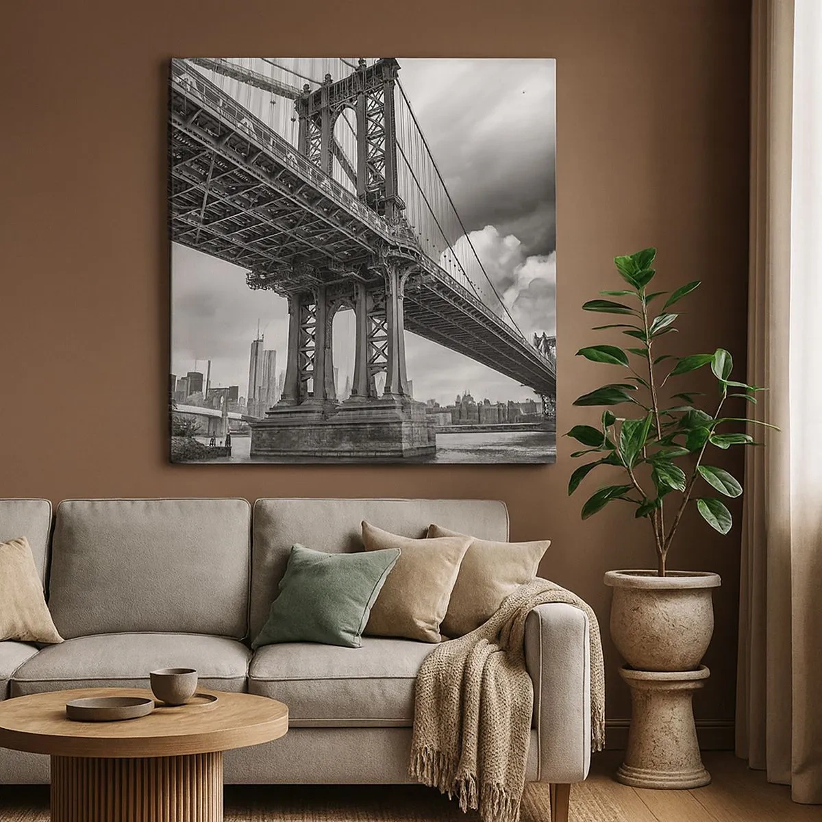 Lærredstryk - Billede på lærred - Til byens hjerte - 30x30 cm