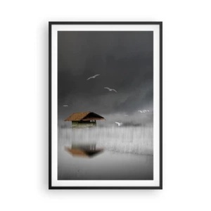 Plakat i sort ramme - Beskyttelse mod regnen - 61x91 cm