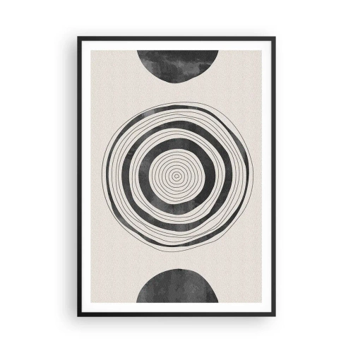 Plakat i sort ramme - Det vigtige er det, der er imellem - 70x100 cm