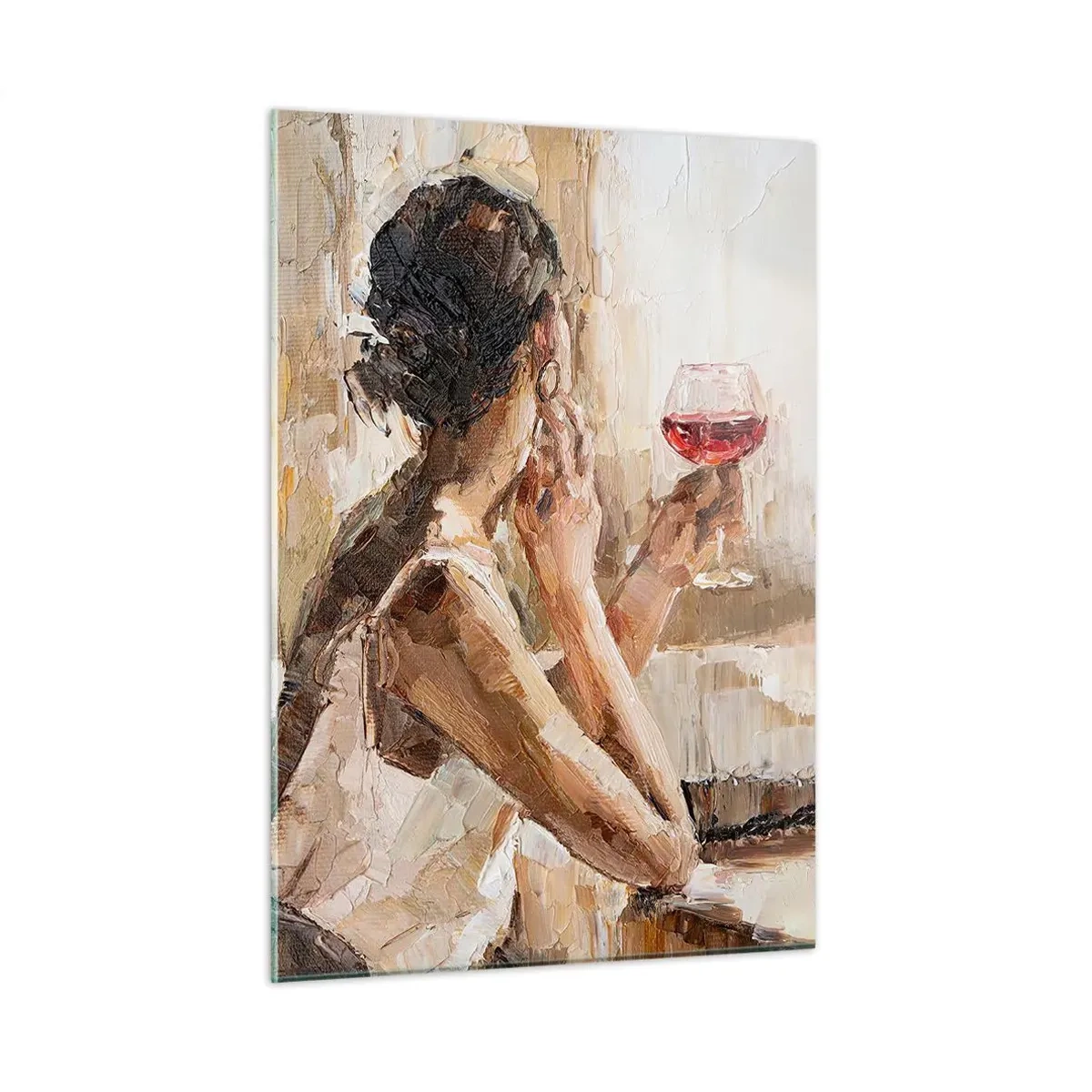Billede på glas - Smagen af et godt øjeblik - 50x70 cm