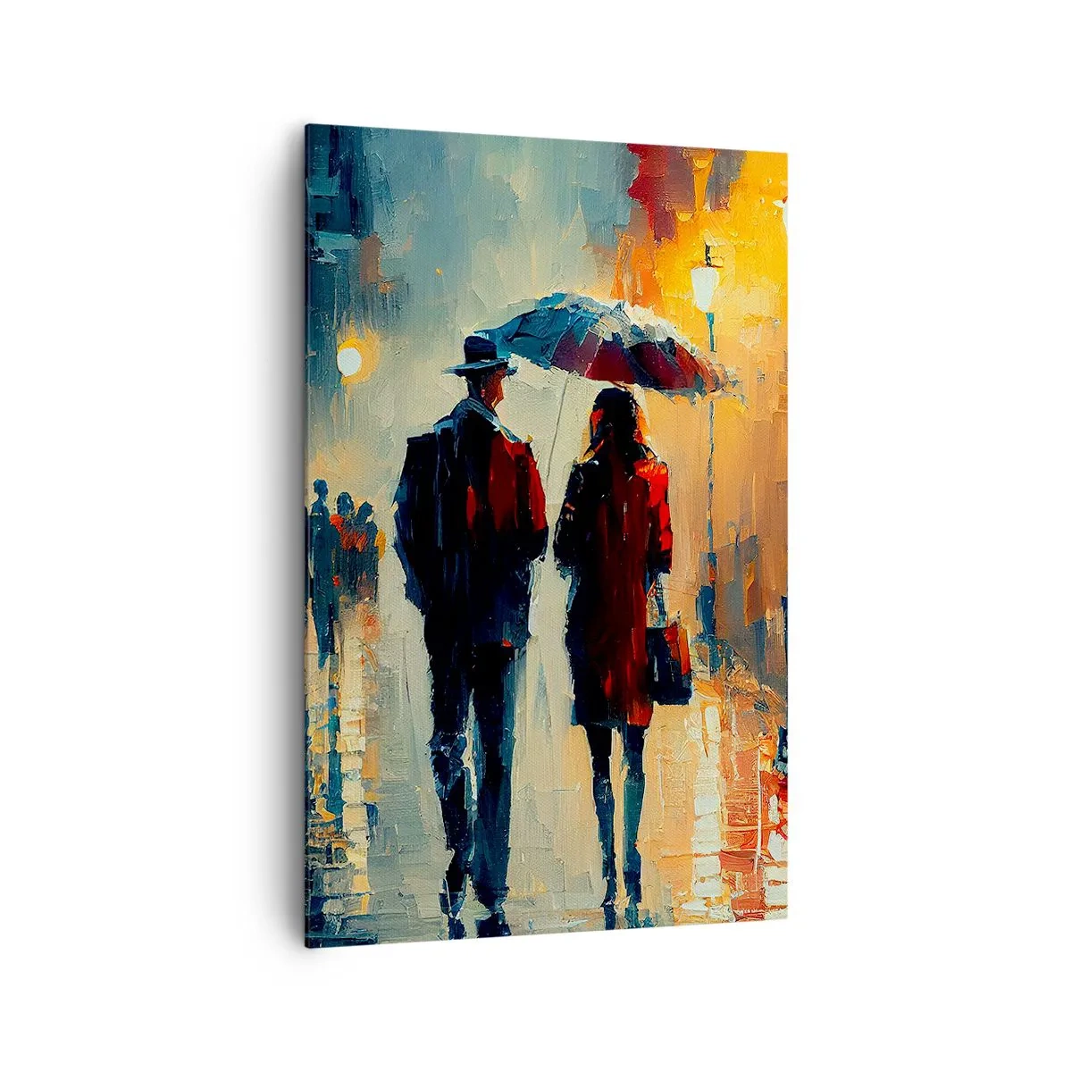 Lærredstryk - Billede på lærred - Urban kærlighedshistorie - 80x120 cm