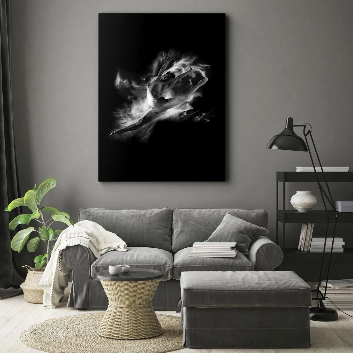 Lærredstryk - Billede på lærred - Stoppet under flyvning - 50x70 cm