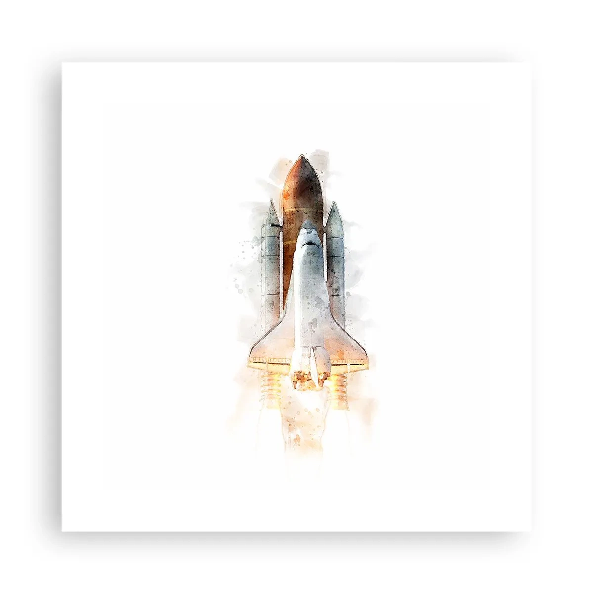 Plakat - Opdagelsesrejsende i starten - 40x40 cm