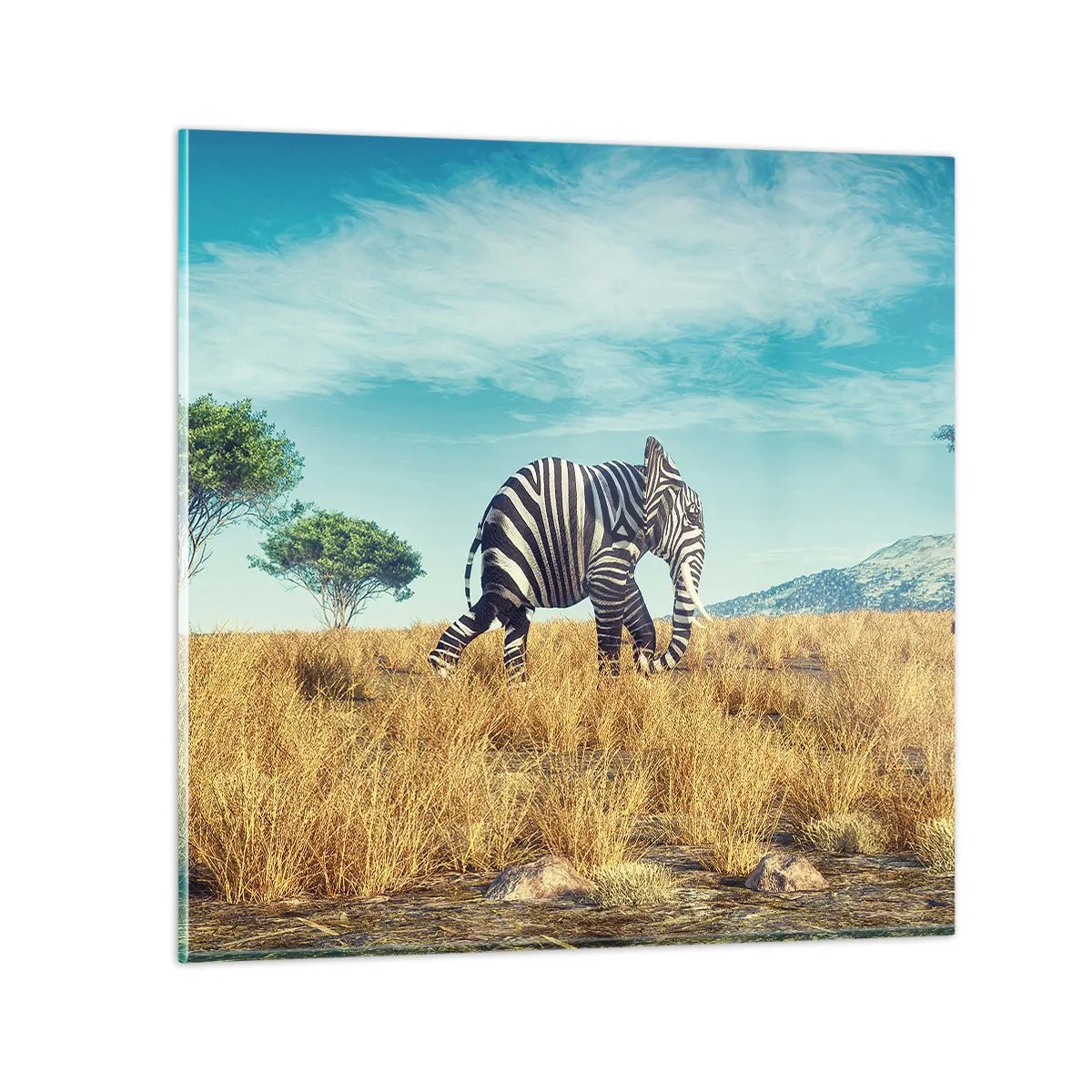 Billede på glas - Grå er ikke længere på mode - 70x70 cm