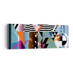 Lærredstryk - Billede på lærred - Geometrisk og organisk - 140x50 cm