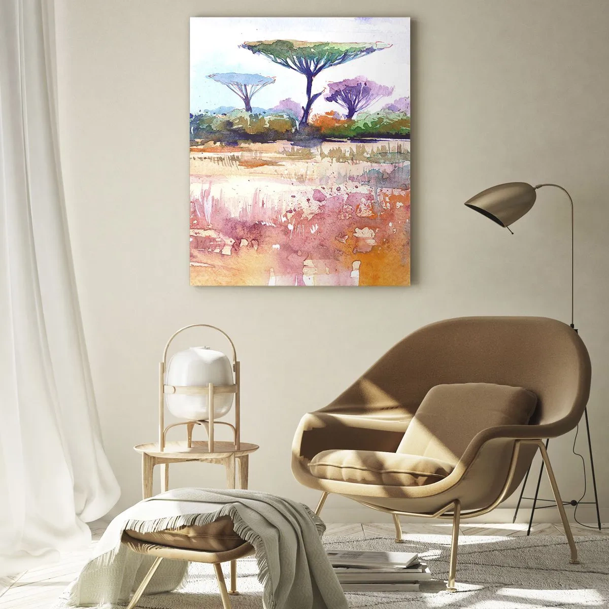 Billede på glas - Savannens farver - 50x70 cm