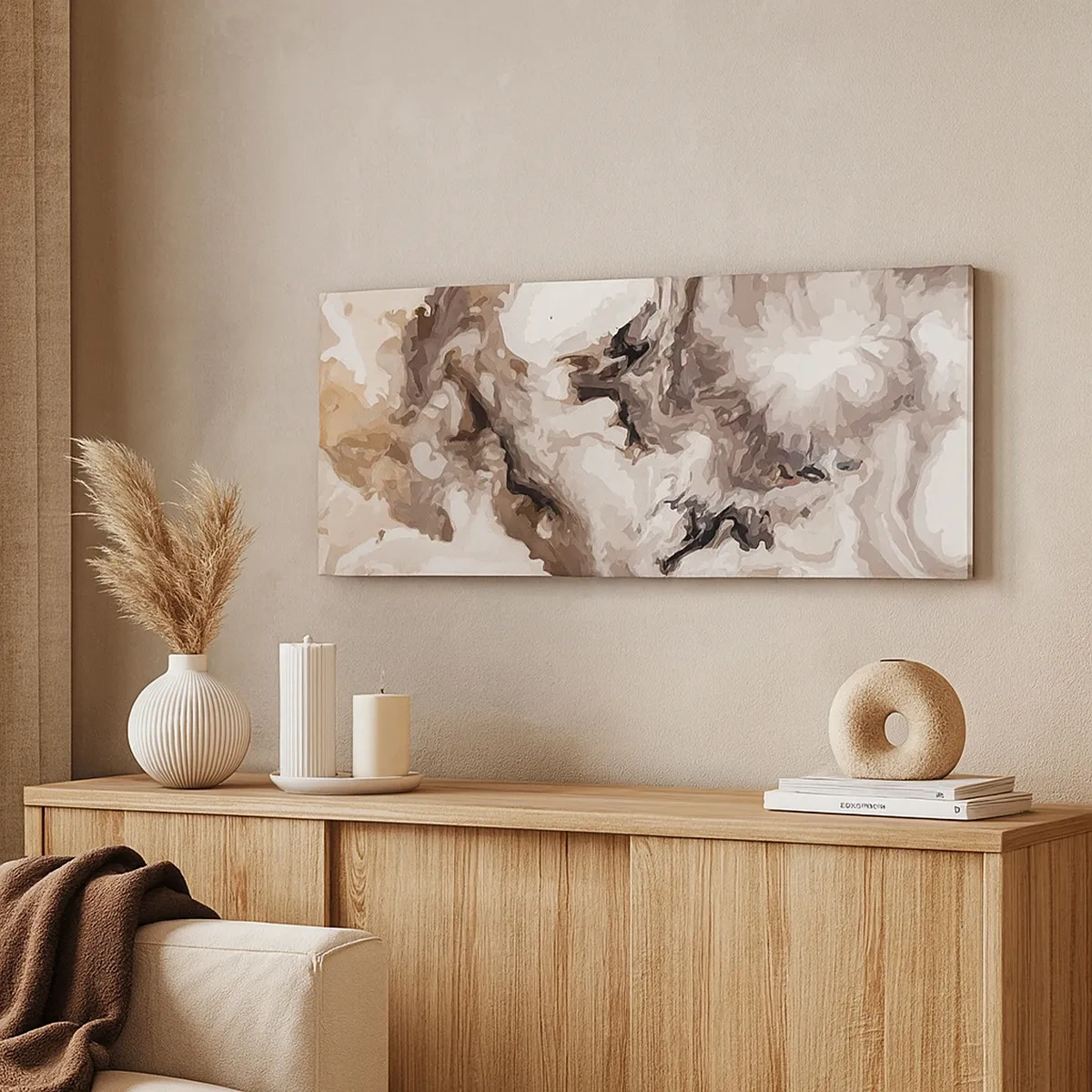 Lærredstryk - Billede på lærred - En galakses fødsel - 30x30 cm