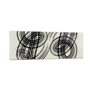 Billede på glas - Det kom ud spontant - 90x30 cm