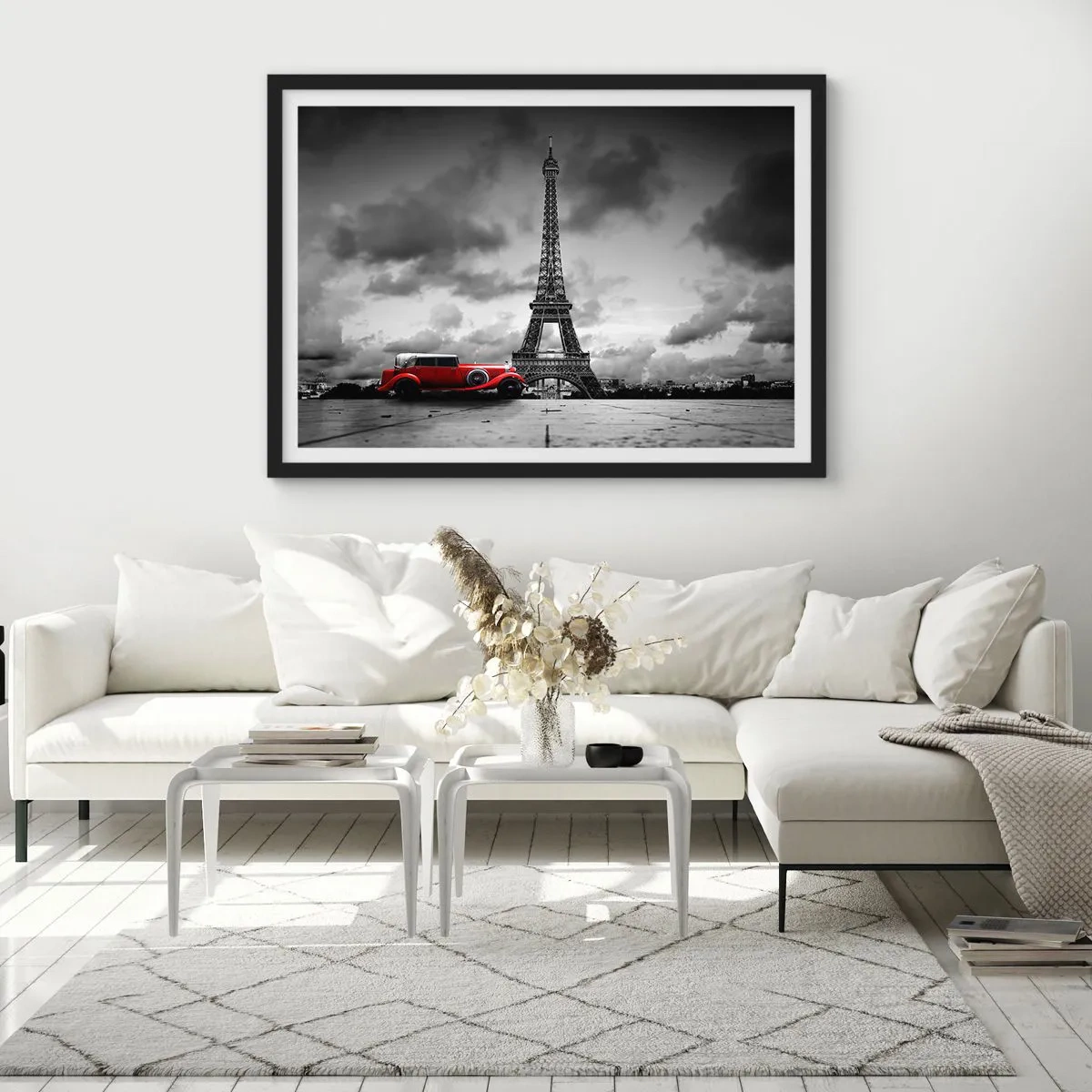 Plakat i sort ramme - For ikke så længe siden i Paris - 70x50 cm