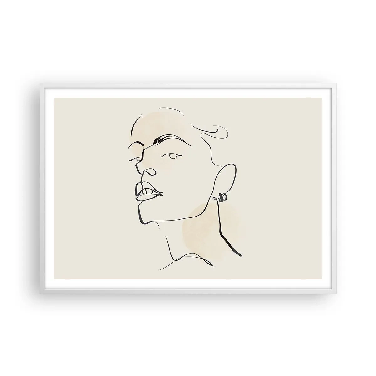 Plakat i hvid ramme - Et stolt blik - 100x70 cm