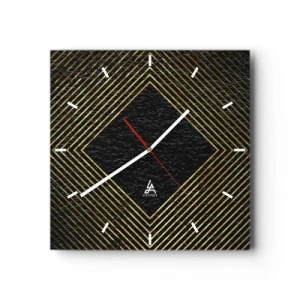 Vægur, Uret - Geometri i glamour-stil - 30x30 cm
