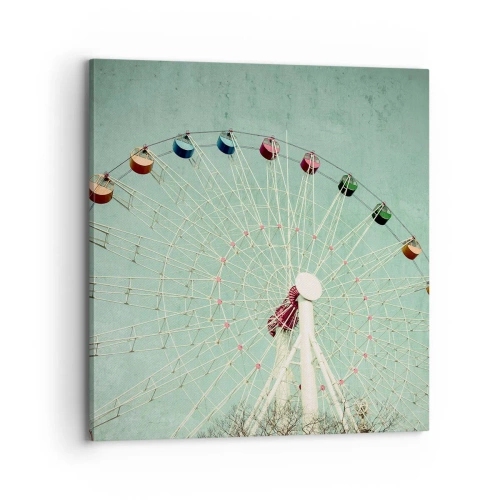 Lærredstryk - Billede på lærred - Vi inviterer dig til at lege - 70x70 cm