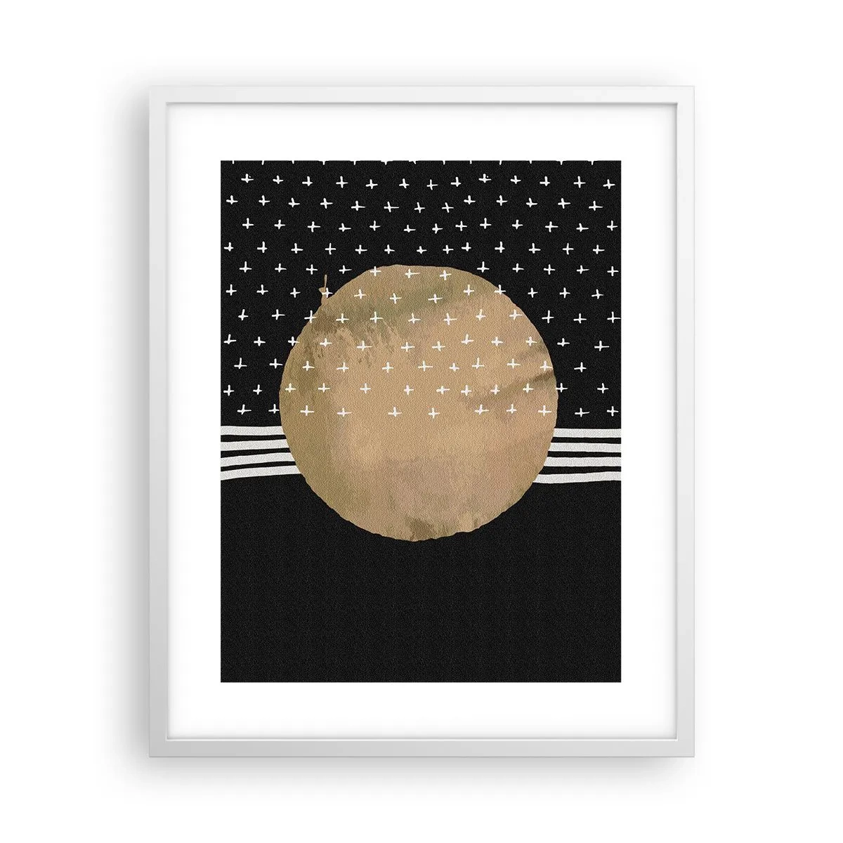 Plakat i hvid ramme - Komposition: galaksens flag - 40x50 cm