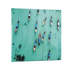 Billede på glas - I glædelig forventning - 70x70 cm