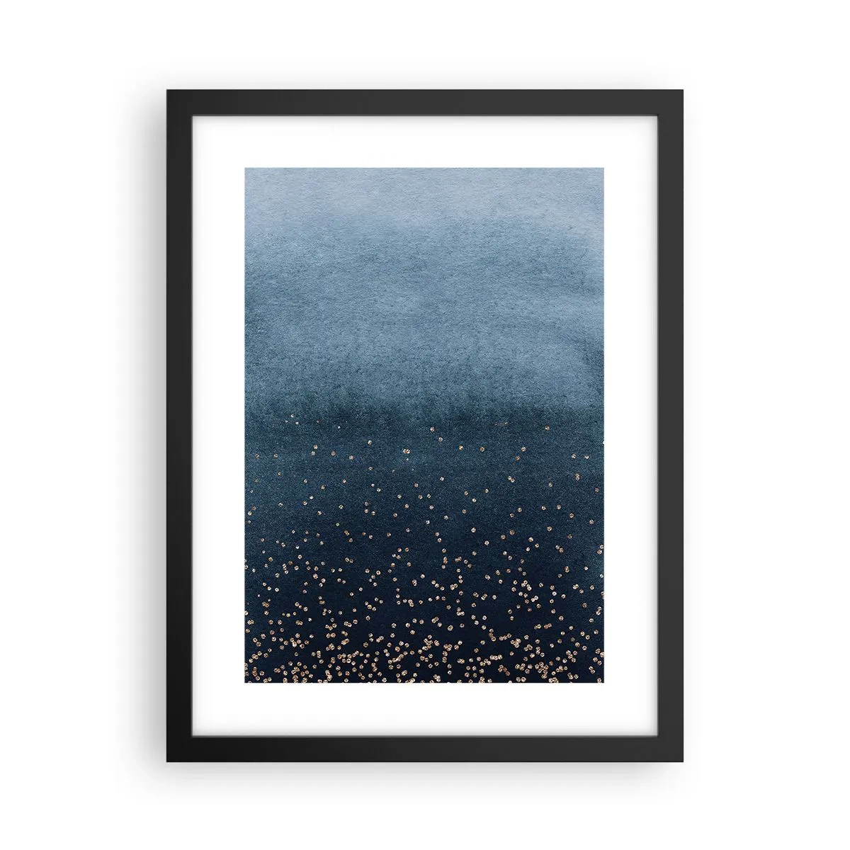 Plakat i sort ramme - Sammensætning - blå faser - 30x40 cm