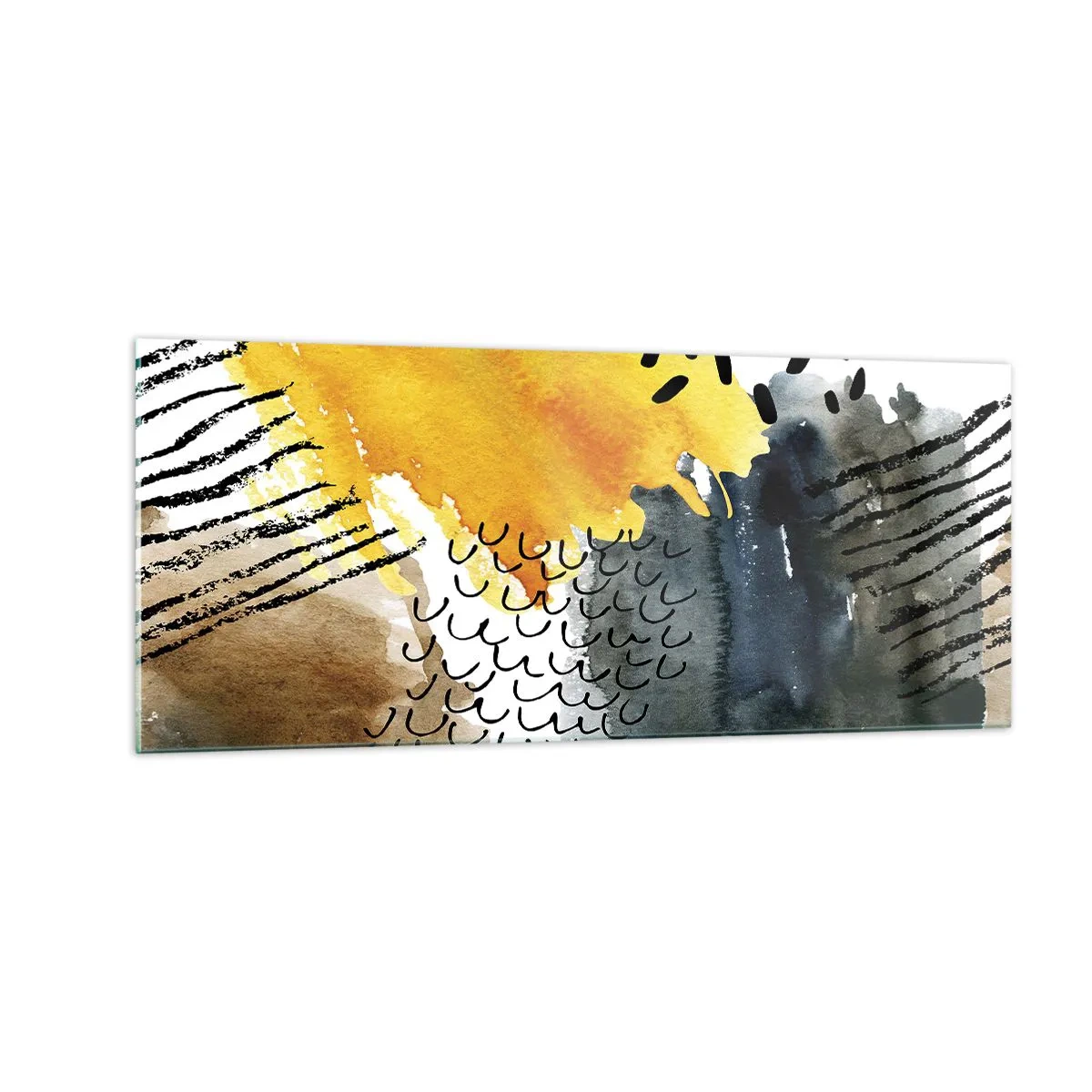 Billede på glas - Et møde mellem elementerne - 100x40 cm