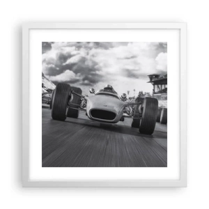 Plakat i hvid ramme - Der er kraft! - 40x40 cm