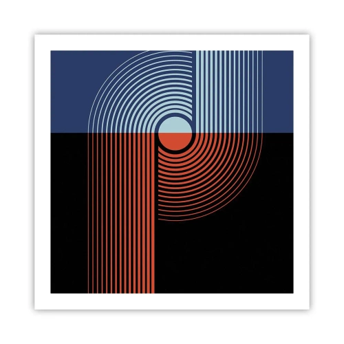 Plakat - I en geometrisk omfavnelse - 60x60 cm