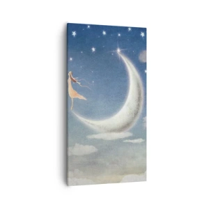 Lærredstryk - Billede på lærred - Blå bejler - 55x100 cm