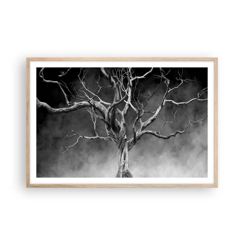 Plakat i ramme af lyst egetræ - Primær og hellig - 91x61 cm