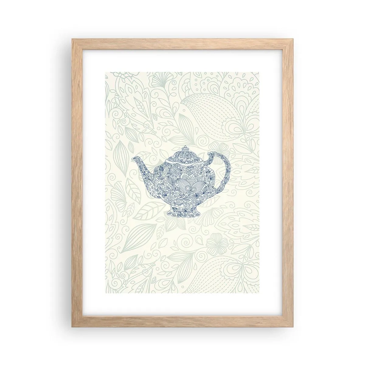 Plakat i ramme af lyst egetræ - Teens charme - 30x40 cm