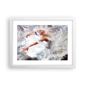 Plakat i hvid ramme - Blød og let som tyl - 40x30 cm