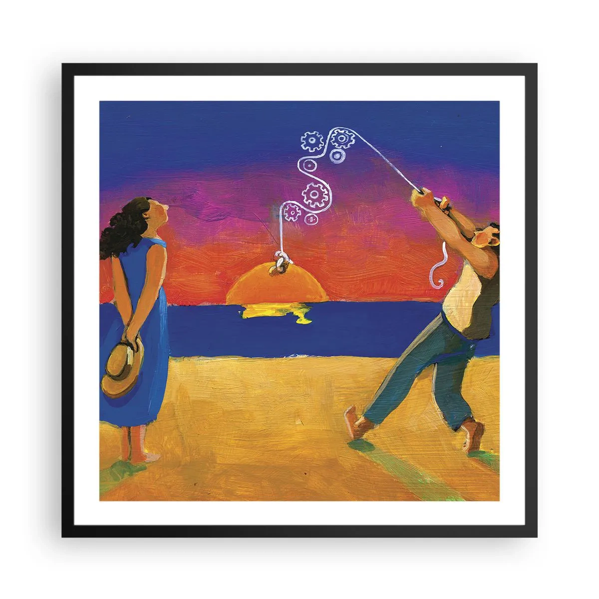 Plakat i sort ramme - Mere end en stjerne fra himlen - 60x60 cm