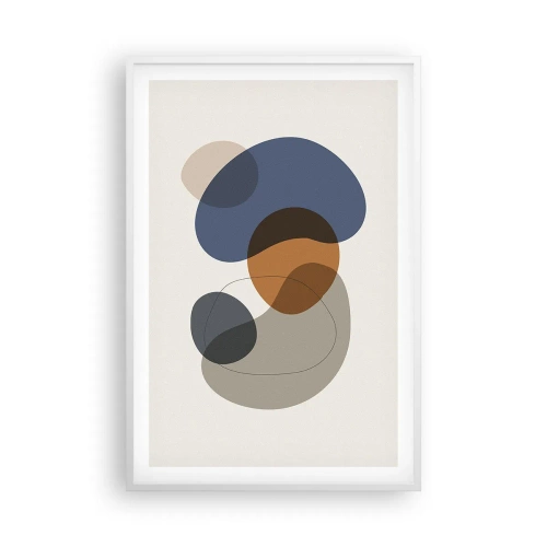 Plakat i hvid ramme - Dråber af farve - 61x91 cm